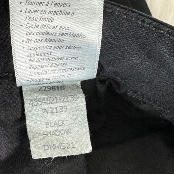 PAIGE Hoxton Shadow Black Straight Curved Ruffle Hem Jeans Sz 27 - Picture 13 of 13